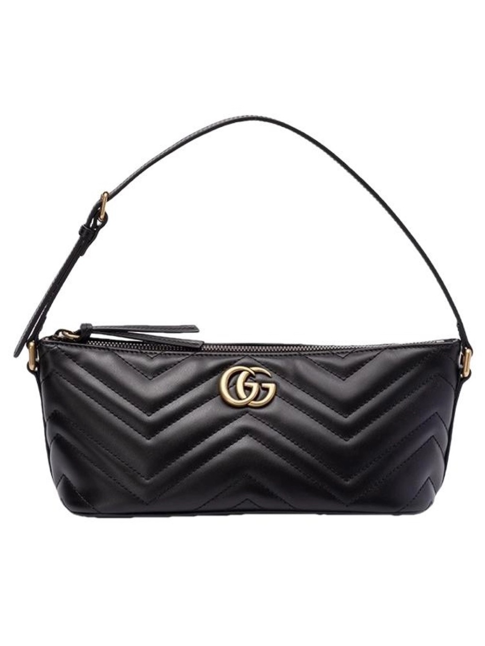GUCCI Marmont GG logo quilted leather shoulder bag
